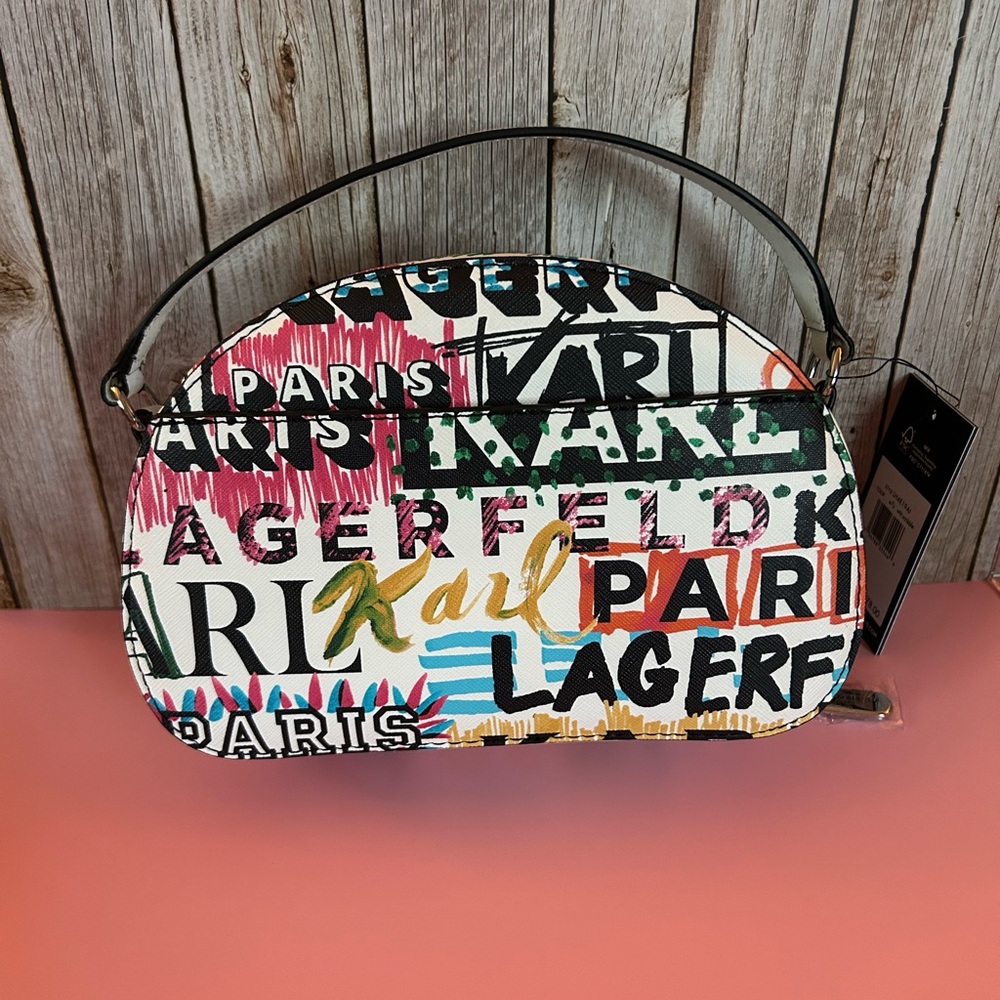 🎁 NWT Karl Lagerfeld Crossbody Graffiti Bag - Picture 3 of 9